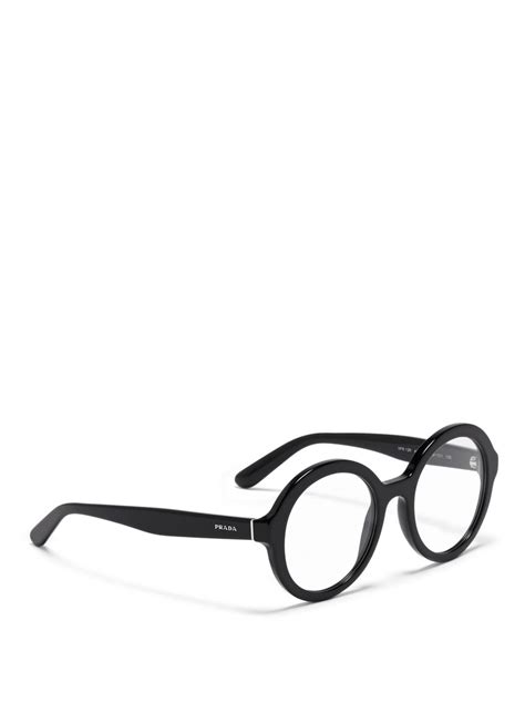 mens black prada glasses|prada black round glasses.